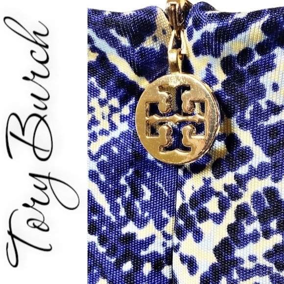 TORY BURCH 100% SILK CARLY SNAKEPRINT SLEEVELESS COCKTAIL DRESS, Size Medium - Picture 6 of 9